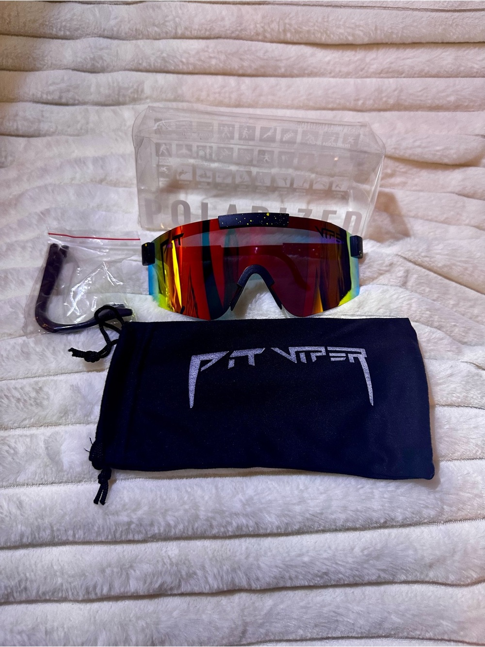 Pit Viper Rainbow Mirror Sunglasses with Black Pouch